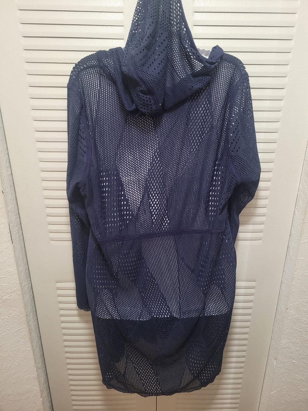 Calvin Klein Navy Blue Open Knit Swim Cover-Up - Picture 3 of 6